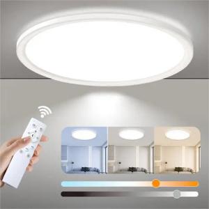 BRAIDOL Deckenleuchten Led Deckenlampe Ultra Dünn Rund Lampen,Wohnzimmer Deckenleuchte, Dimmbar Deckenleuchte, Ø29cm, LED fest integriert, 3000K~6500K, Modern Runde Lampe mit Fernbedienung,24W, H2.8cm Ultra Dünn Rund Lampen, Lampe für Wohnzimmer Schlafzim