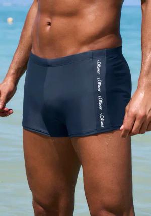 s.Oliver Boxer-Badehose, mit Markenschriftzügen