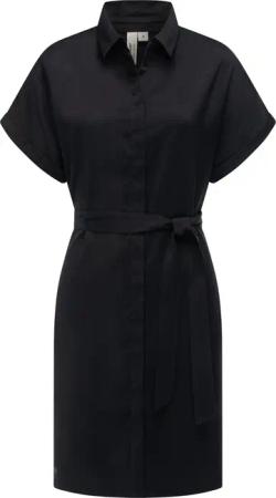 Ragwear Blusenkleid "Manilla", Kurzarm Midikleid mit Taillengürtel