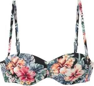 Lascana - Bügel Bandeau Top Damen black print