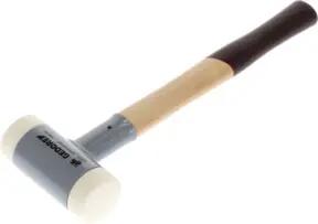 Gedore Rückschlagfreier Schonhammer, Ø 50 mm, Hickorystiel, Austauschbare Polyamid-Köpfe