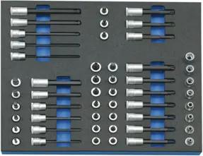 Gedore 2005 CT2-TX 30 Steckschlüssel-Satz 3/8" in Check-Tool-Modul, 52-teilig