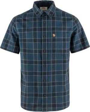 Fjällräven Övik Travel Shirt SS M Herren (Blau XXL Größe)
