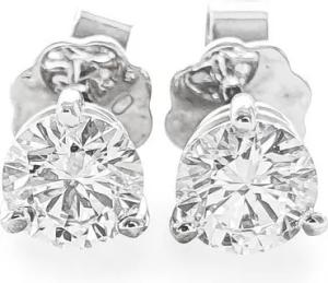 Webgoldschmied Paar Ohrstecker Diamant Ohrstecker 750 Weißgold mit 2 Diamanten Brillanten 1,02 F/IF, 750 Weißgold