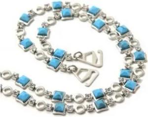 Einkaufszauber BH-Träger Schmuck BH Träger Griechisch Blau - Austausch-BH-Träger (1 Paar), mit Strass und blauen Steinen
