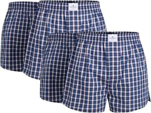 TOM TAILOR Boxershorts Herren Web-Boxershorts 4er Pack - Pure Cotton, (Packung, 4er Pack)