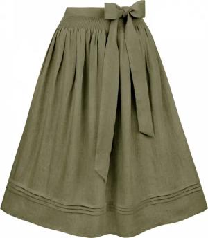 Dirndlschürze Mina (olive, Gr. 2 (40-44)) von Stockerpoint für Damen, Dirndlschürzen, 70% Leinen, 30% Viskose