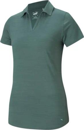 PUMA Poloshirt Puma Golf Polo Cloudspun Free Grün Damen XS