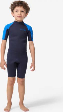 Neoprenanzug Shorty Surfen Kinder 100 1.5mm blau