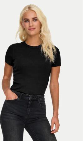 ONLY T-Shirt Val 15339774 Schwarz Slim Fit