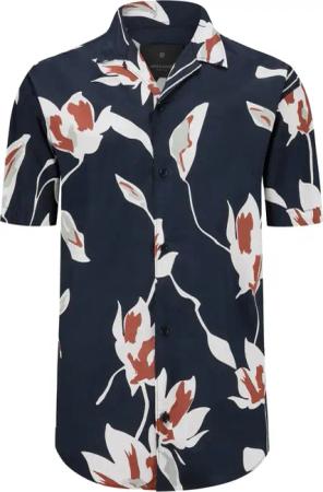 Jack & Jones Floral gemustertes Kurzarmhemd mit Resort-Kragen
