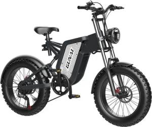 DOTMALL E-Bike Mountainbike 20-Zoll-Offroad-Fat-Reifen-Mountain-Elektrofahrrad 48V 25Ah Akku