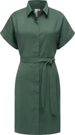 Ragwear Blusenkleid "Manilla", Kurzarm Midikleid mit Taillengürtel