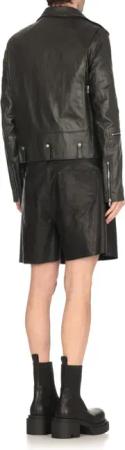 Rick Owens - Black Leather Jacket - Größe 50 - schwarz