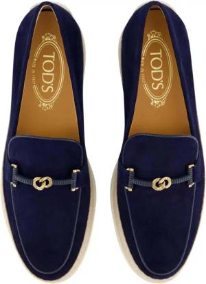 Tod's Loafer - Dames Gomma Rafia Mocassin Blauw - Gr. 38 (EU) - in Blau - für Damen