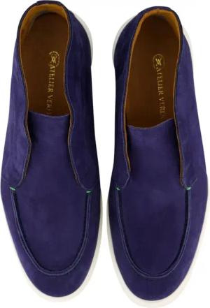 ATELIER VERDI Stiefel - Heren Enzo Nubuck Mid Loafer - Gr. 45 (EU) - in Blau - für Damen
