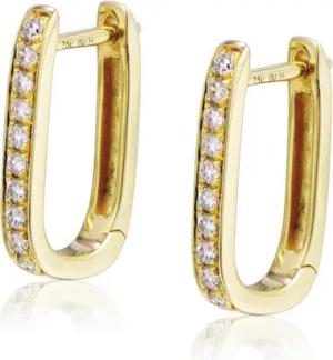 Stella-Jewellery Paar Creolen 750er Gelbgold Diamanten im Verschnitt Creolen, Creolen mit Diamanten