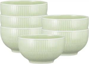 Seltmann Weiden Müslischale Seltmann Weiden Amina Seladon Müslischalen 6er Set, Porzellan, (Set)