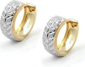 Schmuck Krone Paar Creolen Creolen aus 375 Gold, Weißgold & Gelbgold, Gold 375