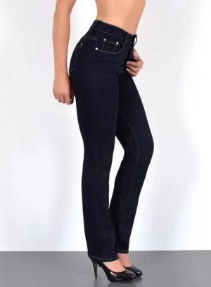 ESRA Straight-Jeans Damen Jeans Gerade hohe Leibhöhe Stretch-Jeans Damen Regular Fit G4 High Waist Jeans Damen Straight Hose Regular Jeans bis Große Größe