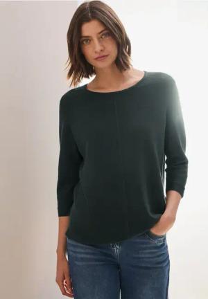Cecil Damen Strukturpullover in Grün, Gr: S