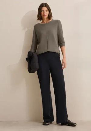 Cecil Damen Strukturpullover in Braun, Gr: S