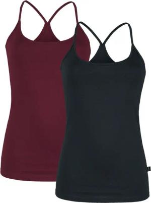 Top für Damen schwarz/bordeaux "Doppelpack Tops" von RED by EMP