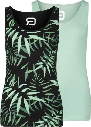 Top für Damen schwarz/grün "Double Pack Tops with Botanical Print" von RED by EMP