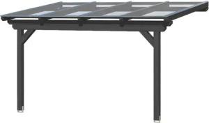 Skanholz Terrassendach Ancona, BxT: 434x400 cm, Bedachung Doppelstegplatten