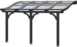 Skanholz Terrassendach Venezia, BxT: 434x339 cm, Bedachung Doppelstegplatten