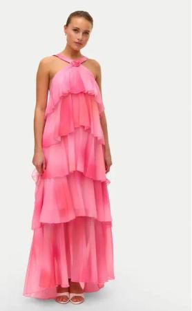 Vero Moda Abendkleid Felicia 10295237 Rosa Slim Fit