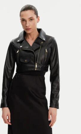 Rinascimento Jacke aus Kunstleder CFC0119617003 Schwarz Regular Fit