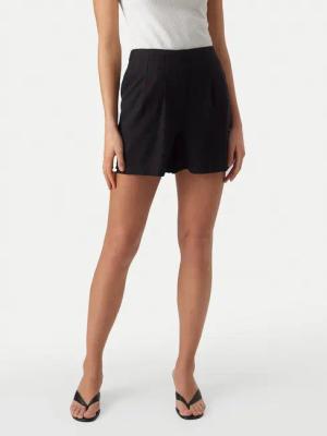 Vero Moda Stoffshorts Jesmilo 10279694 Schwarz Regular Fit