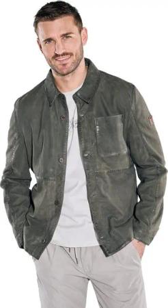 emilio adani Lederjacke Lederjacke in Hemd-Optik
