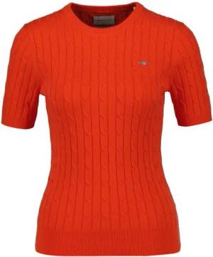 Gant Strickpullover Damen Strickpullover STRETCH COTTON CABLE Slim Fit (1-tlg)