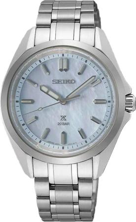 Seiko SUR607J1 Prospex Sea Damenuhr Stahl/Perlmutt Hellblau 20 bar