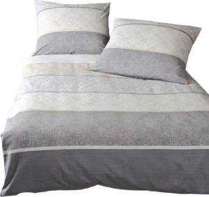 soma Bettwäsche Bettbezug 155x220 80x80 biber gestreift warm sale bieber Streifen, Biber, 2 teilig, Frühling Sommer Streifen gestreift Reißverschluss Baumwolle sale