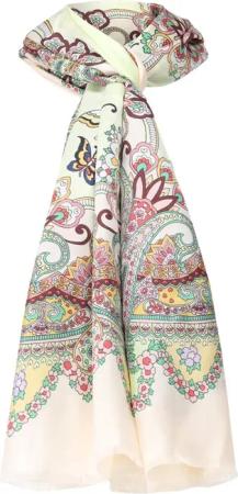 Etro Tücher & Schals - Seidentuch mit Paisley-Muster - Gr. unisize - in Gold - für Damen