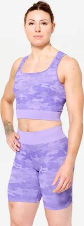 Crop Top - violett camouflage