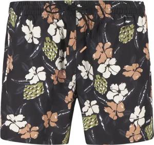BOSS Black Herren Badeshorts schwarz Mikrofaser floral,Mit Prints
