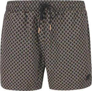 BOSS Black Herren Badeshorts braun,schwarz Mikrofaser Gemustert