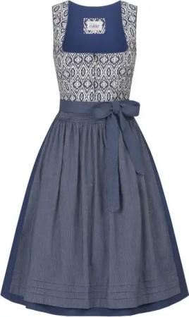 Nübler Dirndl Midi Dirndl Gudrun in Blau von Nübler