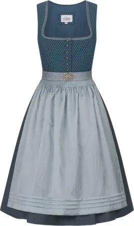 Nübler Dirndl Midi Dirndl Gudrun in Petrol von Nübler