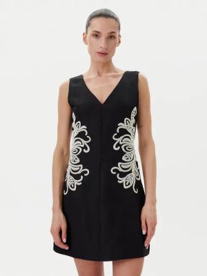 TWINSET Sommerkleid 251LB2FBB Schwarz Slim Fit