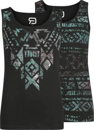 Top für Damen schwarz "Double Pack Tops with Graphic Design" von RED by EMP