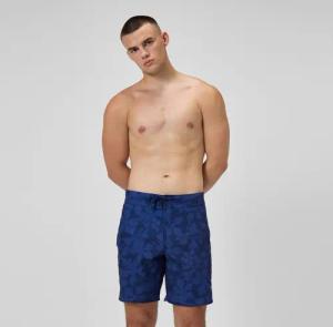 Lookout Bedruckte Badeshorts 45 cm Marineblau für Herren