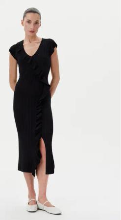TWINSET Strickkleid 251LB3CAA Schwarz Slim Fit