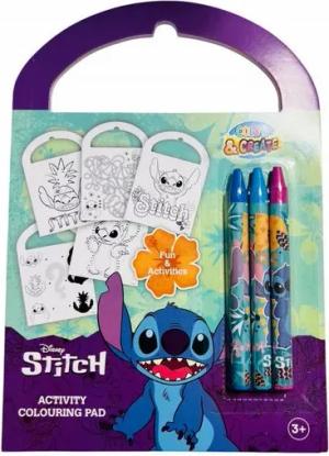 Disney Malvorlage Disney STITCH – Kreatives Malset mit Aufgaben & Wachsmalstiften