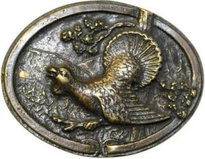 BELTINGER Gürtelschnalle Auerhahn 4,0 cm - Buckle Gürtelschließe 40mm - für Jagd-Outfit - Gürte (1-St)