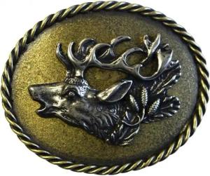 BELTINGER Gürtelschnalle Hirsch 4,0 cm - Buckle Gürtelschließe 40mm - für Jagd-Outfit - Gürtel (1-St)